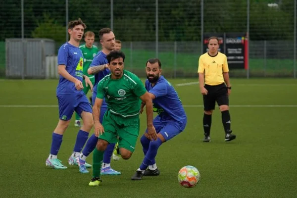 football midfield action
